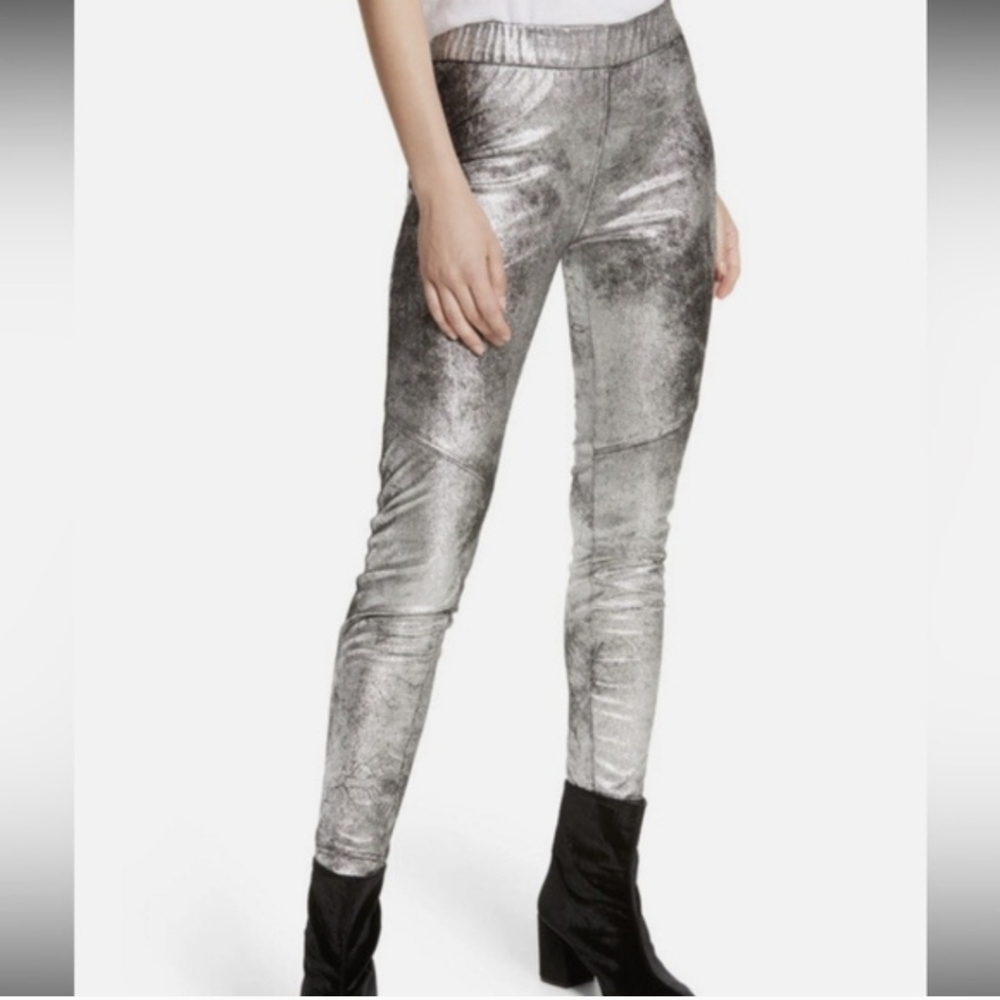 FREE PEOPLE Rio Vegan Leather Leggings Sz 28 EUC MSRP $98